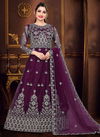 Purple Colour viana vol 5 Designer Heavy Festive Wear Butterfly Net With Embroidery Work Gown With Dupatta Collection Viana 25